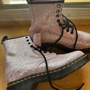 Dr. Martens Women's Pink Glitter Boots